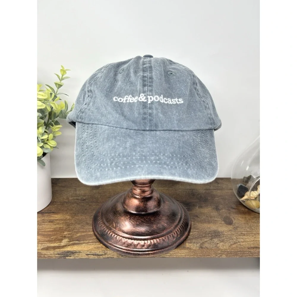 Port‎ & Company Brushed Twill Low Profile Cap Coffee & Podcasts